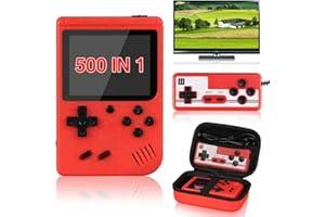 Handheld Game Console - Vaomon Retro Handheld Game Console Comes with Portable Shell, 500+ Classical FC Games,Retro Game Console Support Connecting TV & 2 Players, Ideal Gift for Kids & Lovers