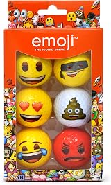 Emoji Official Novelty Golf Balls 6 Pack Multi-Color Brand Emoji view 1