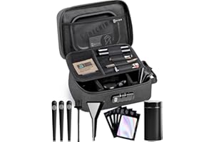 OZCHIN Large Smell Proof Bag with Combination Lock Odor Proof Lock Box Travel Storage Case Activated Charcoal Bag Great Christmas Gift (Black 1)