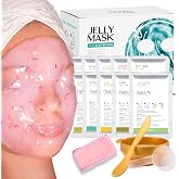 Peel-Off Jelly Mask Premium Modeling "Rubber Mask" Spa Set - 10 Treatments (24k Gold, Lavender, Kiwi, Peppermint, Egyptian Rose, Matcha, Chamomile, Tea tree, Jazmine)