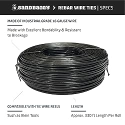 Sandbaggy Rebar Tie Wire Reel 16 Gauge