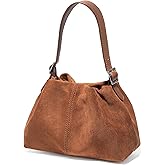Suede Bucket Bags for Women Small Tote Shoulder Bag Handbags Chic Purses Satchel for Travel Work