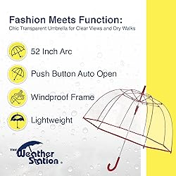 Weather Station Clear Dome Rain Umbrella