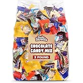Bulk Chocolate Candy Variety Mix - 2 Pound Assorted Individually Wrapped Chocolates for Trick-or-Treat, Gifts, Parties &amp; Halloween Candy Bowls