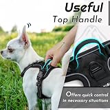Eagloo Small Dog Harness Adjustable Front Clip No Pull Reflective Black XS view 5