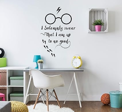 I Solemnly Swear Hp Quality Wall Sticker For Bedrooms Harry Potter Themed Wall Mural New From Uk Seller Creating Our Own Wall Art Stickers With