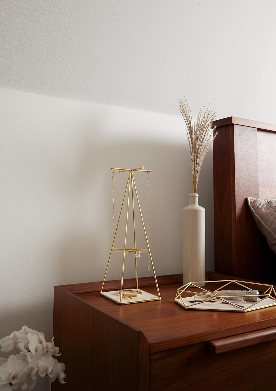 Umbra Prisma Jewelry Stand and Necklace Holder, Brass: Home & Kitchen