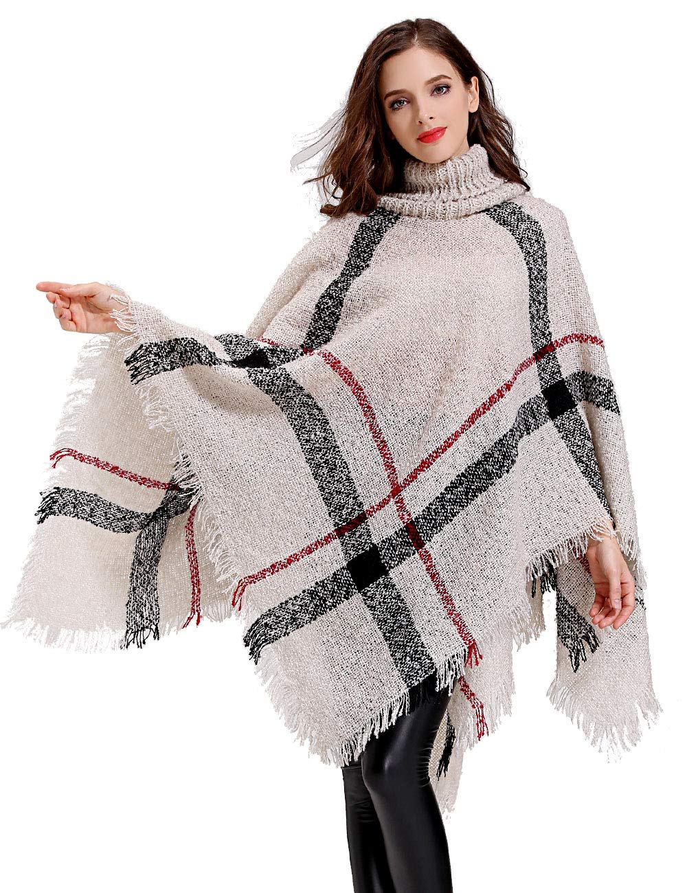 Shawl With Sleeves For Women GZhLonKiMa Women's Color Block Shawl