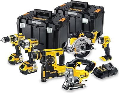 DEWALT DCK699M3T 18V 6 Piece Cordless Power Tool Kit 4Ah Batteries Tstak Boxes