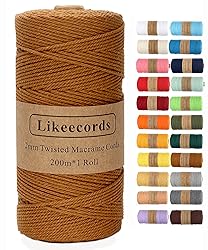 Macrame Cord,2mm x 219yard Cotton Twine String
