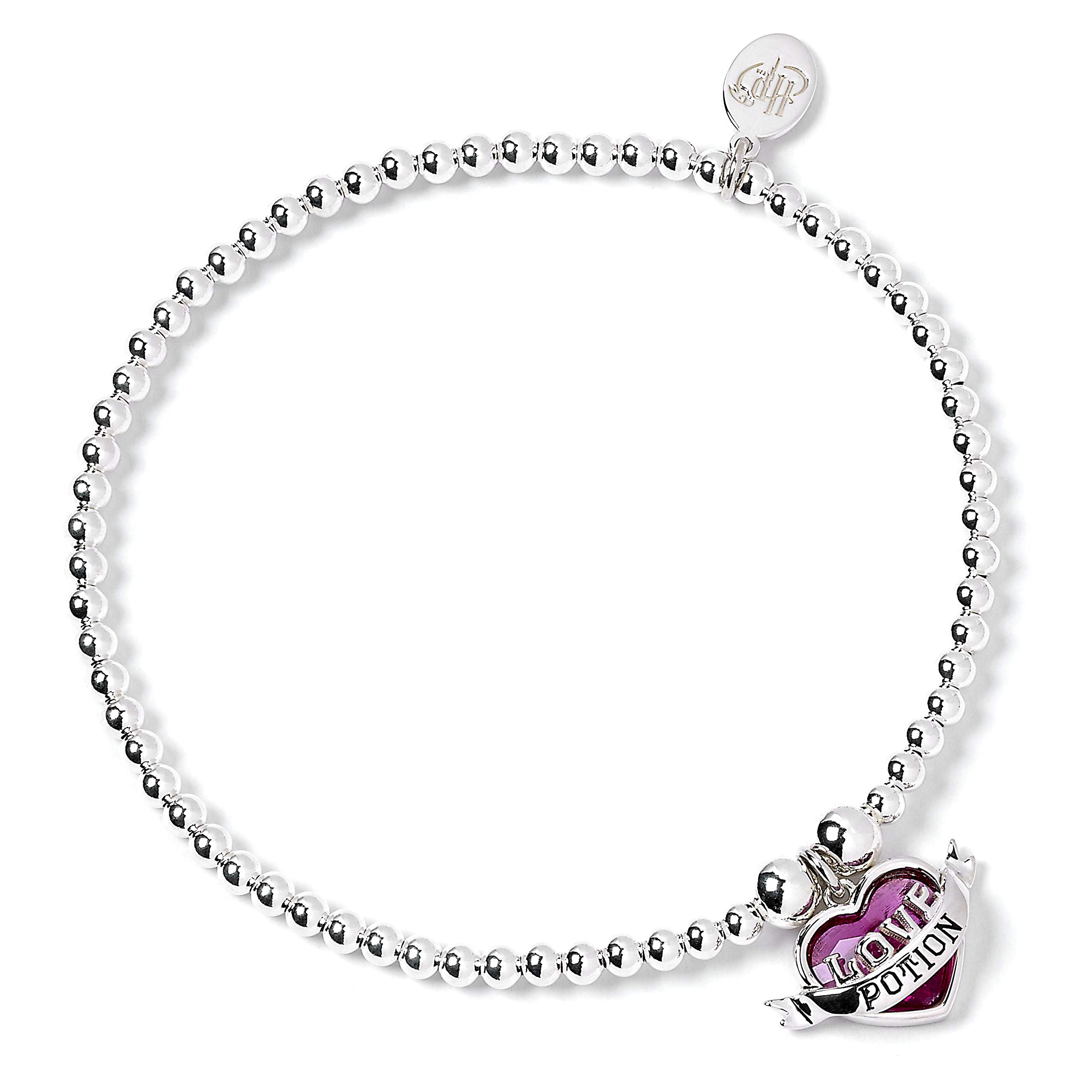 Official Harry Potter Sterling Silver Love Potion charm on Ball Bead Bracelet Embellished with Swarovski® Crystals