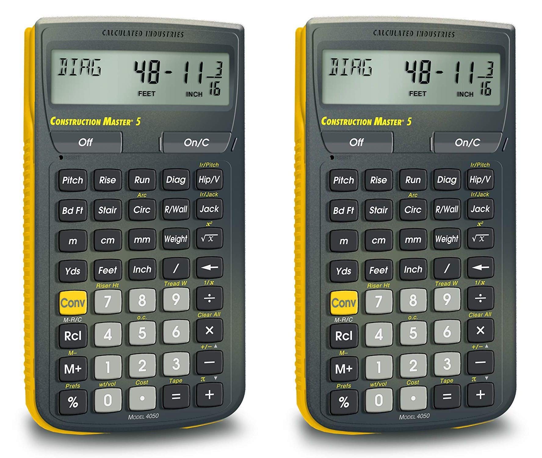 Calculated Industries 4050 Construction Master 5 Construction Calculator Pack of 2