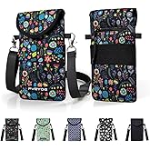 FVRYOG Neoprene Phone Sleeve Pouch Case Bag for Men Women w/Crossbody Strap/Neck Lanyard/Velcro for iPhone 17/16/15 Pro Max