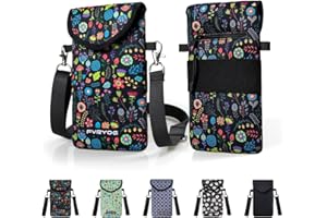 FVRYOG Neoprene Phone Sleeve Pouch Case Bag for Men Women w/Crossbody Strap/Neck Lanyard for Samsung S25+, S24