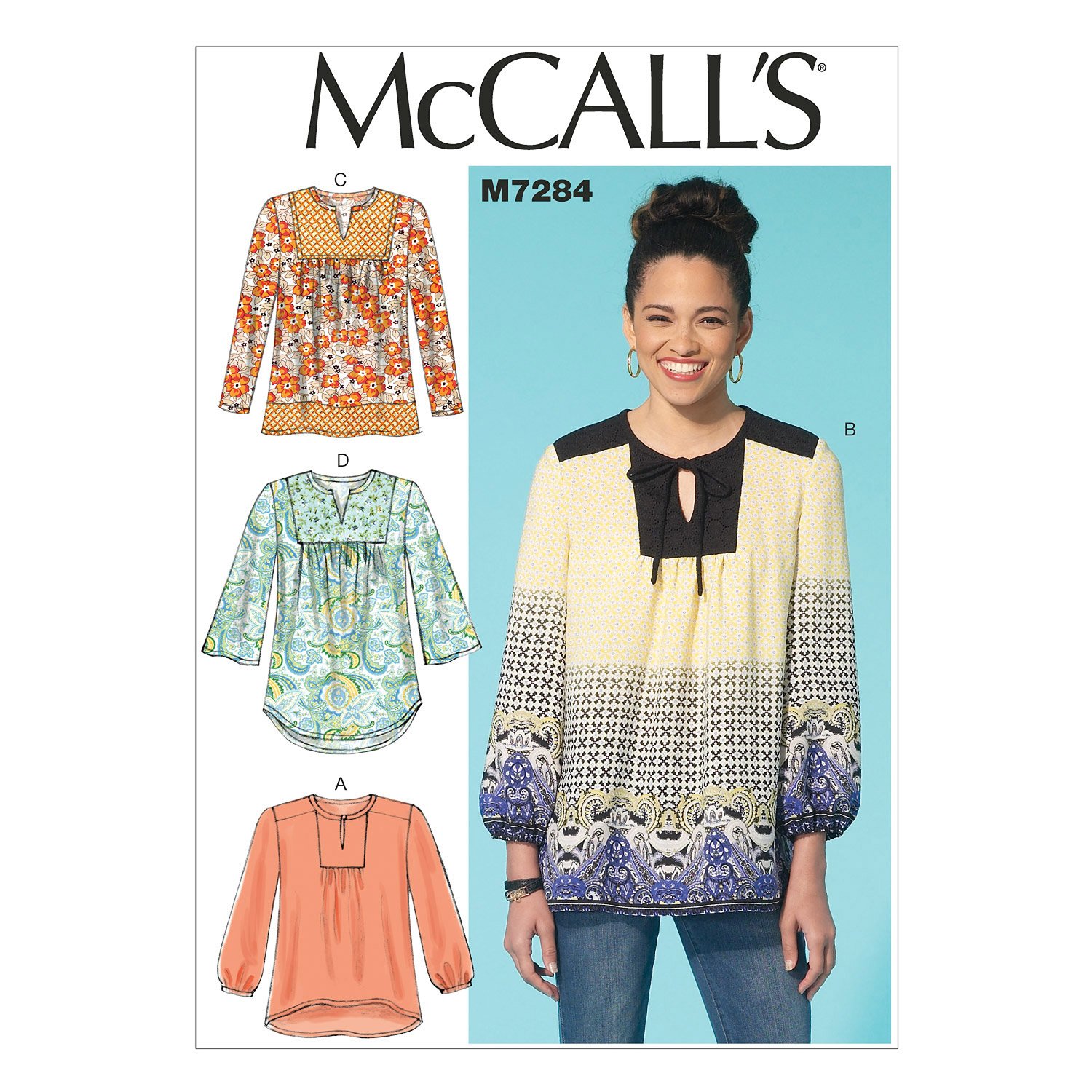 McCall's Patterns 7284, Misses Tops,Sizes, ZZ (LRG-XLG-XXL)