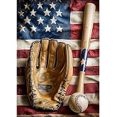 CEOVR Baseball Diamond Painting Kits for Adults, American Flag Diamond Art Dots 5D Full Drill DIY Gem Art for Beginner, Adult Crafts Kits Arts and Crafts, Wall Decor for Home Office 12x16in