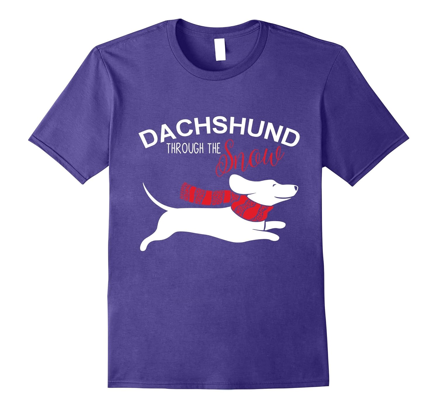 Dachshund Through the Snow T-Shirt Funny Ugly Sweater Gift-ANZ