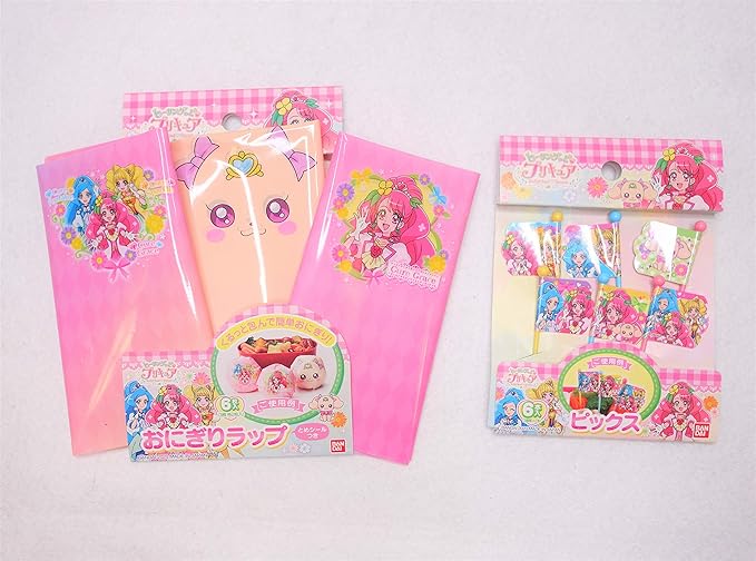 Amazon プリキュア キャラ弁製作セット お弁当デコレーション 2種類セット お弁当 キャラ弁 ヒーリングっど ヒーリングっどプリキュア おにぎりラップ ピックス ピクニック お弁当女の子用 弁当箱 水筒 オンライン通販