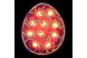 Northlight Lighted Easter Egg Window Silhouette Decoration - 12" - Pink