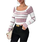 SISKIN Cute Women Fall Sweaters Dressy Casual Best Knit Pullover Womens Shirts Casual Long Sleeve Tops Fall