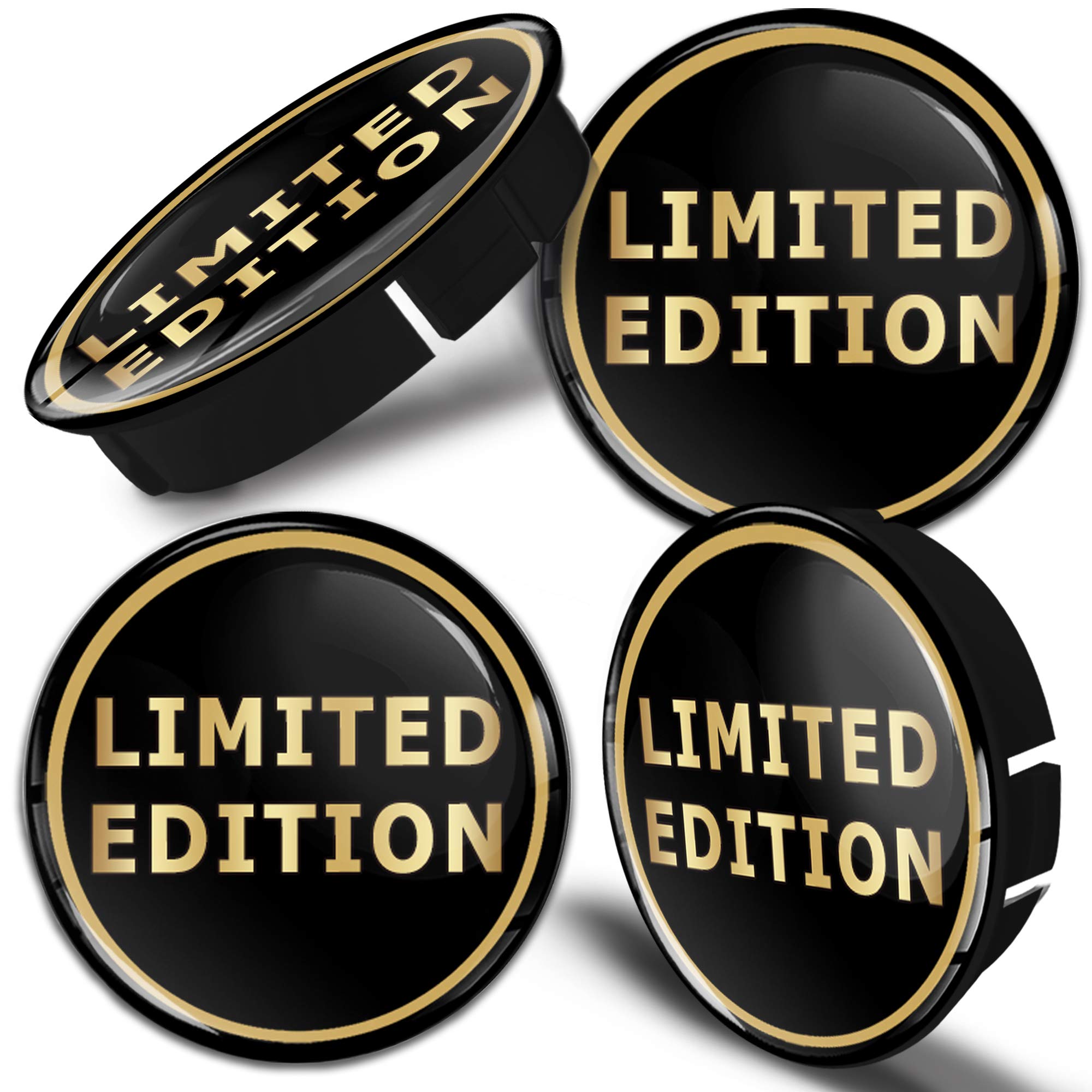 SkinoEu® 4 x 60mm 3D Gel Car Wheel Centre Universal Rims Hub Center Caps Vehicle Auto Tuning Emblem Limited Edition C 64 O*