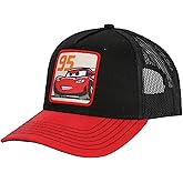 Cars McQueen Woven Patch Canvas and Mesh B5 Trucker Black