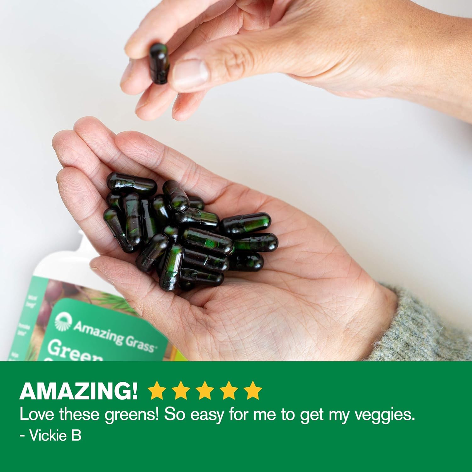 Amazing Grass Green Superfood Capsules: Super Greens with Spirulina, Chlorella, Digestive Enzymes & Probiotics, 150 Capsules : Amazing Grass Green Superfood : Grocery & Gourmet Food