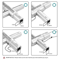 DURATECH 4 Way Sillcock Key Set, Utilities
