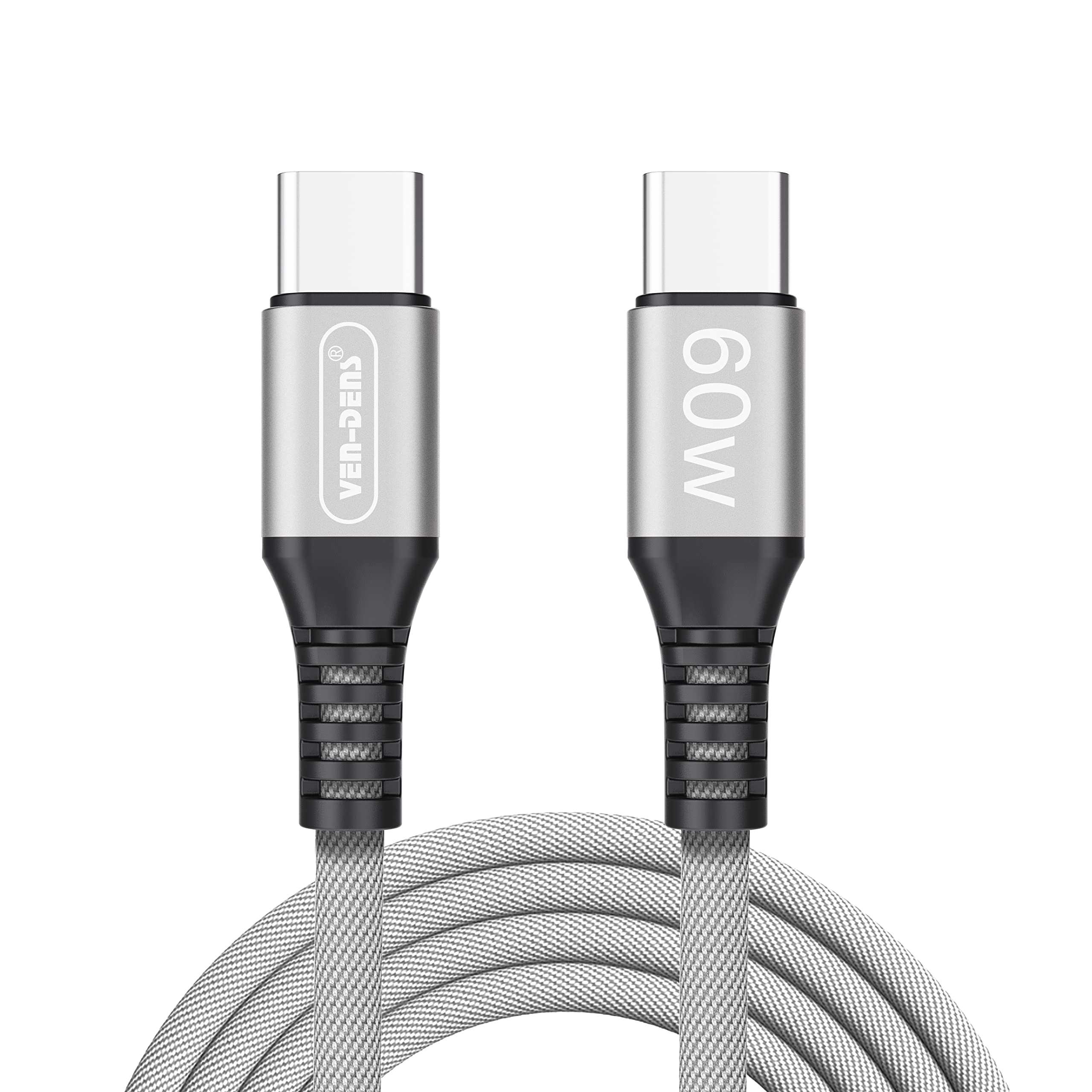 For Google Pixel 10A/10/10 Pro/10 Pro XL/9A 9 9 Pro XL 9 Pro Fold/8A 8 8 Pro/Pixel 7A 6A/ Pixel 6 6 Pro/Pixel 7 7 Pro Charger Cable C to C Cable, 60W (1.5 M) USB C Charger PD Fast Type C Cable(SILVER)