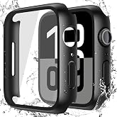 Misxi 2-Pack Waterproof Case for 46mm Apple Watch Series 11/10 | Cover with 9H Tempered Glass Screen Protector for 11/10, Ant