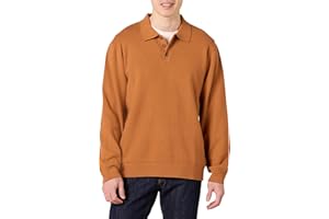 Amazon Essentials Mens Relaxed-Fit Knit Polo Sweater