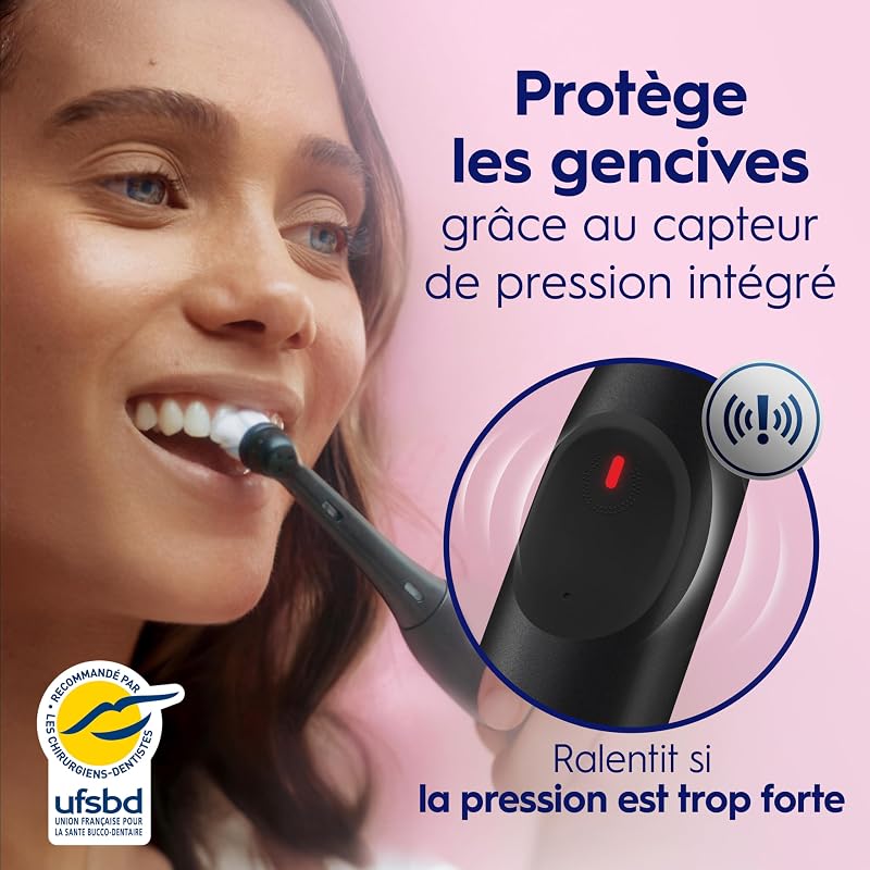 Brosses à Dents Electriques iO 2 Duo, 2 Brossettes, Noire et Rose