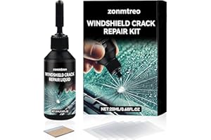 zonmtreo Cracked Windshield Repair Kit for Chips and Cracks, Car Windshield Crack Repair Kit, Glass Repair Liquid for Cracks, Rock Chip Repair Kit Windshield, Windshield Chip Repair Kit. (1)