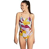 Speedo Womens Swimsuit One Piece Prolt Volt Back Printed