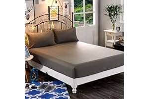 Elegant Comfort 1500 Premium Hotel Quality 1-Piece Fitted Sheet, Softest Quality Microfiber - Deep Pocket up to 16 inch, Wrinkle and Fade Resistant, King, Gray