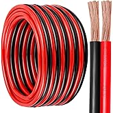 8 Gauge Wire 2 Conductors Copper Wire, 8 AWG Battery Cable Oxygen Free Copper Wire for Solar Panel, Automotive, Trailer, RV a