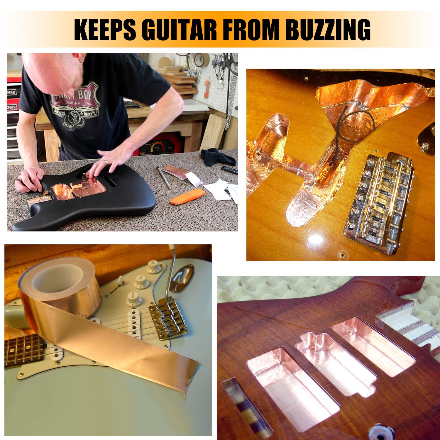 Copper Foil Tape with Conductive Adhesive EMI Shielding Stained Glass Soldering Electrical Repairs Slug&Snail Repellent Paper Circuits Grounding Crafts Projects Guitar GREEN BIRD (0.2 inch)