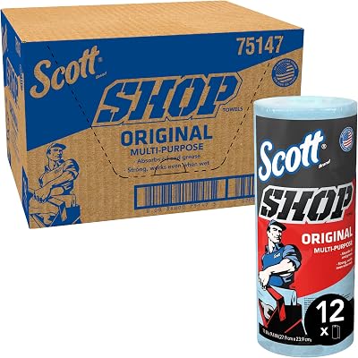 Scott Shop Towels Original Heavy-Duty Blue 12 Packs 55 Sheets 660 Towels