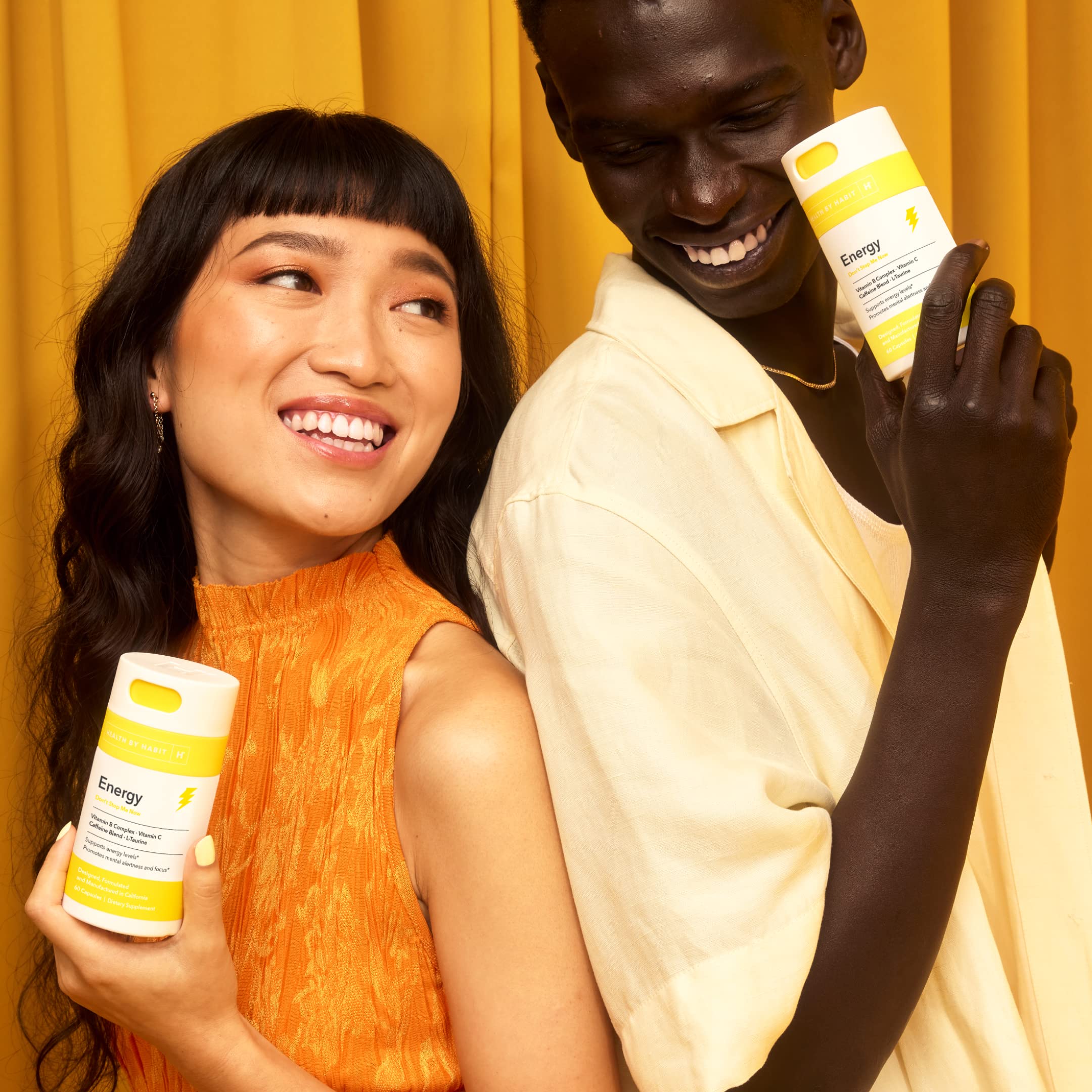 Health By Habit Energy Supplement (60 Capsules) Natual Caffeine Blend