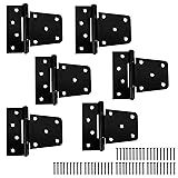 Barcaloo Heavy Duty Square Shed Door Hinges, 6 Pack