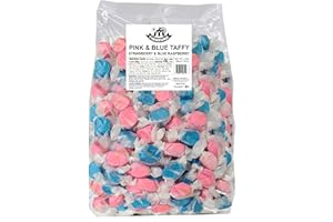 Fairtime Adams & Brooks Taffy Gender Reveal Candy, Gender Reveal Taffy Pink and Blue Candy for Candy Buffets, Bulk Candy, Pinata Candy, Individually Wrapped Candy - Kosher Candy, 3 Pounds of Candy