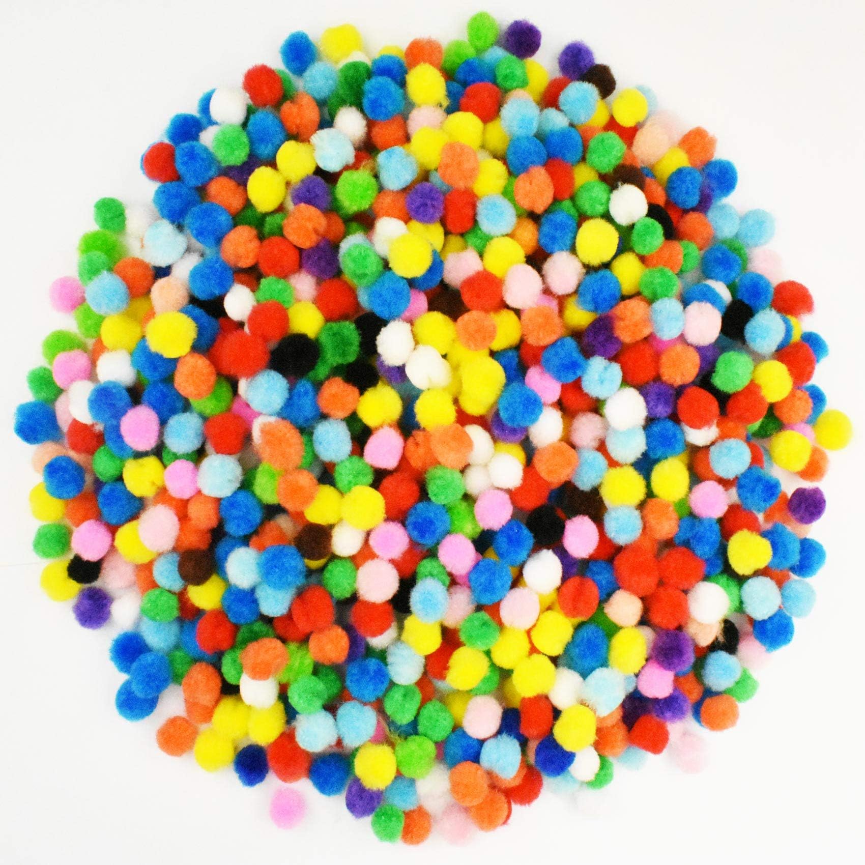 2500 Pieces 1 cm Multicolor Pom Poms Creative Craft DIY Art Crafts