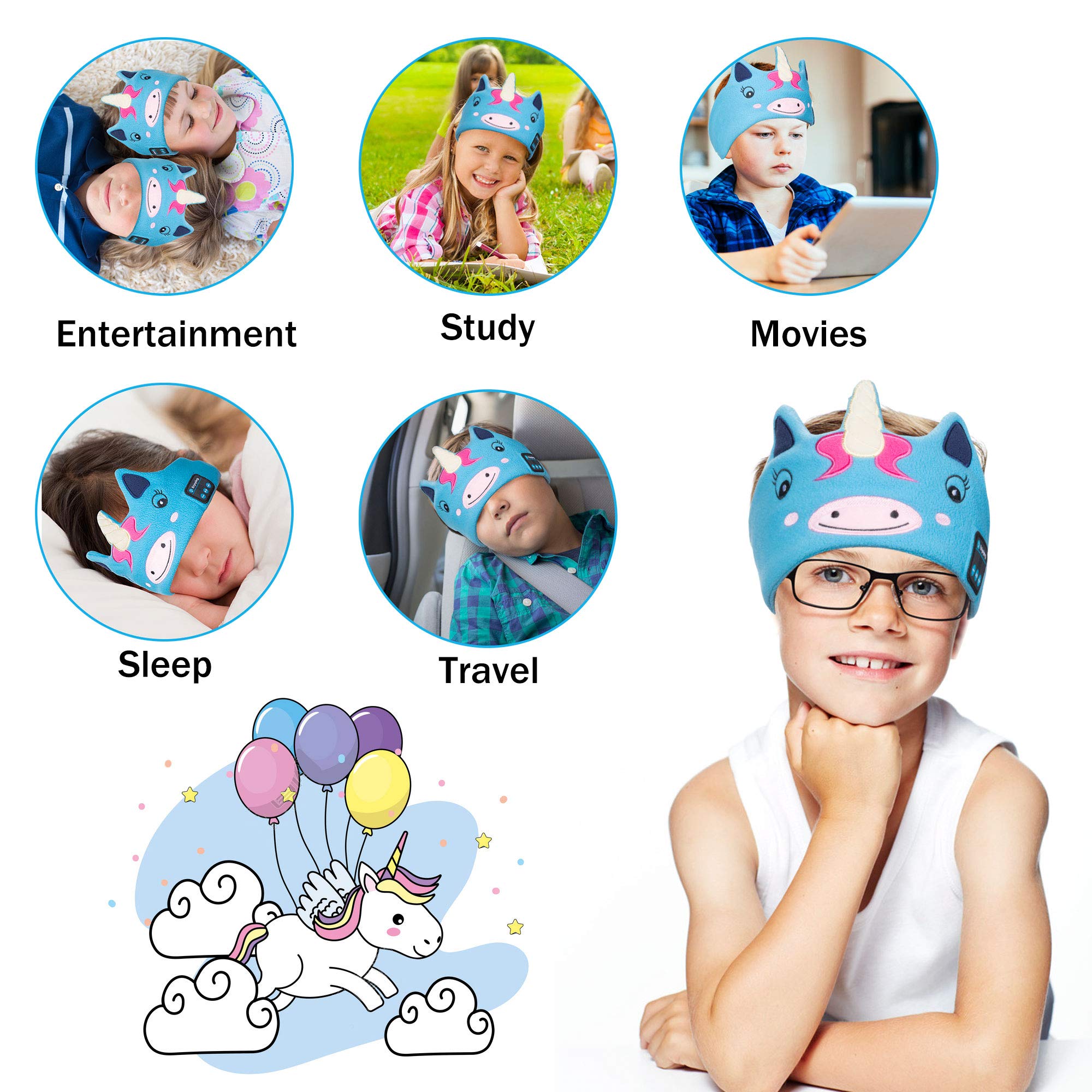 Kids Headphones Lavince Wireless Headphones Headband Bluetooth V4.2 Sleep Headband with