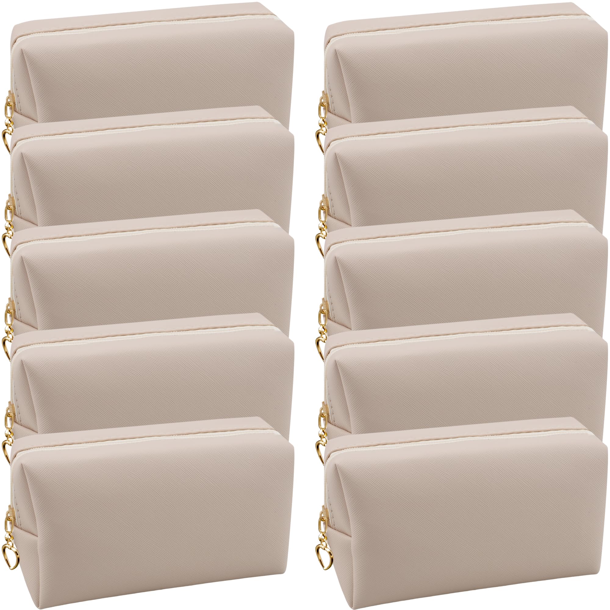 Photo 1 of 10 Pack Makeup Bag Pu Leather Waterproof Cosmetic Pouch Portable Toiletry Bag Travel Makeup Bag Organizer with Zipper for Girls Women