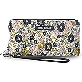 Bella Taylor Cash Envelope Wallet for Budgeting - RFID Protected - Cash Stuffing Wallet with Detachable Wristlet - Delicate Floral Charcoal