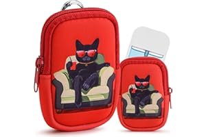 YagCu Cat Hand Sanitizer Spray Case, Compatible with Touchland Hand Sanitizer Mist Spray, Portable Holder, Mini Pouch, Zippered Pouch Case, Fashion Accessory with Snap Hook 1FL OZ