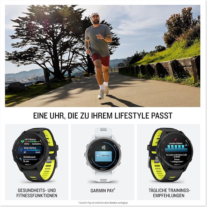 Forerunner 170, 43 mm, GPS-Laufuhr, Steinweiss
