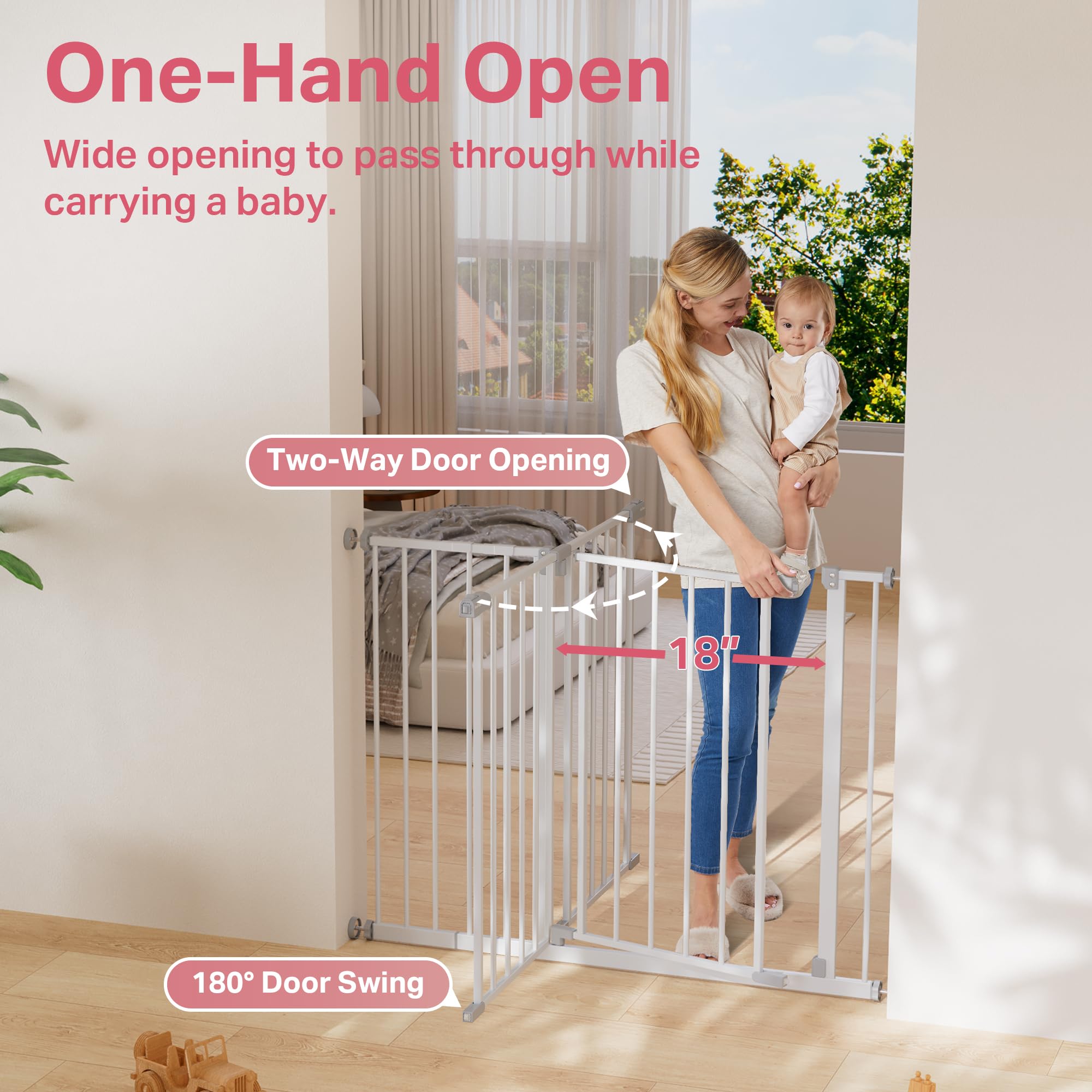 InnoTruth Baby Gate for Stairs 28.9-42.1