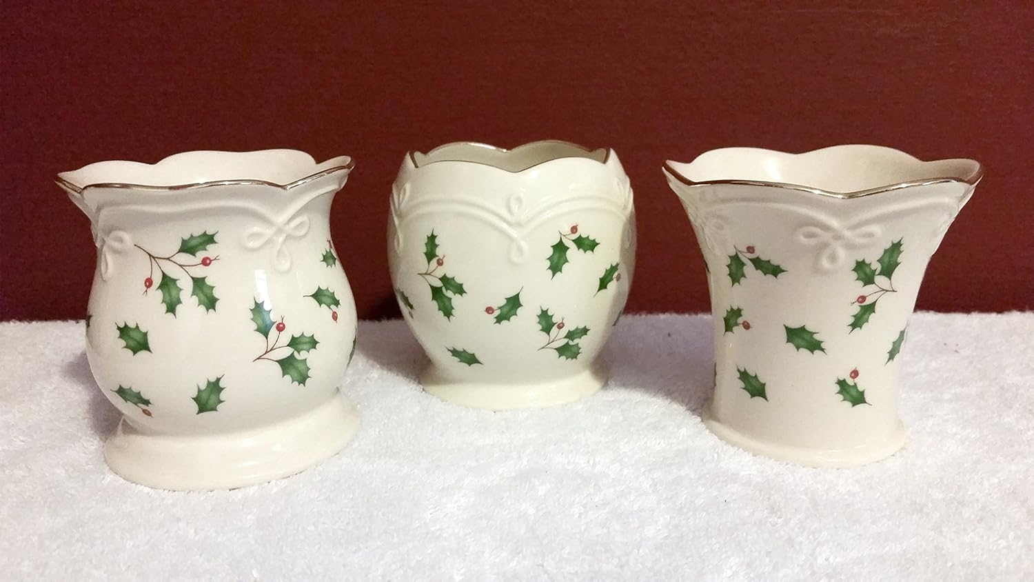 Lenox Set of 3 Holiday Votives Home & Kitchen
