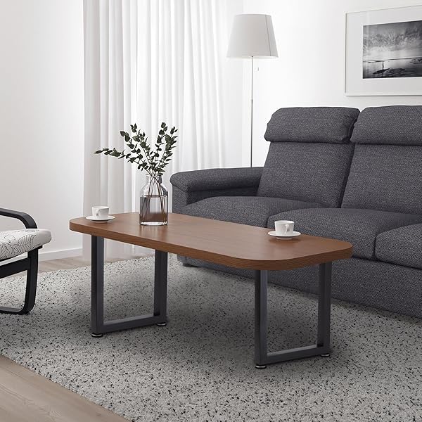 TAELAKENI 22 INCH METAL COFFEE TABLE LEGS BENCH LEGS, DOUBLE TRIANGLE